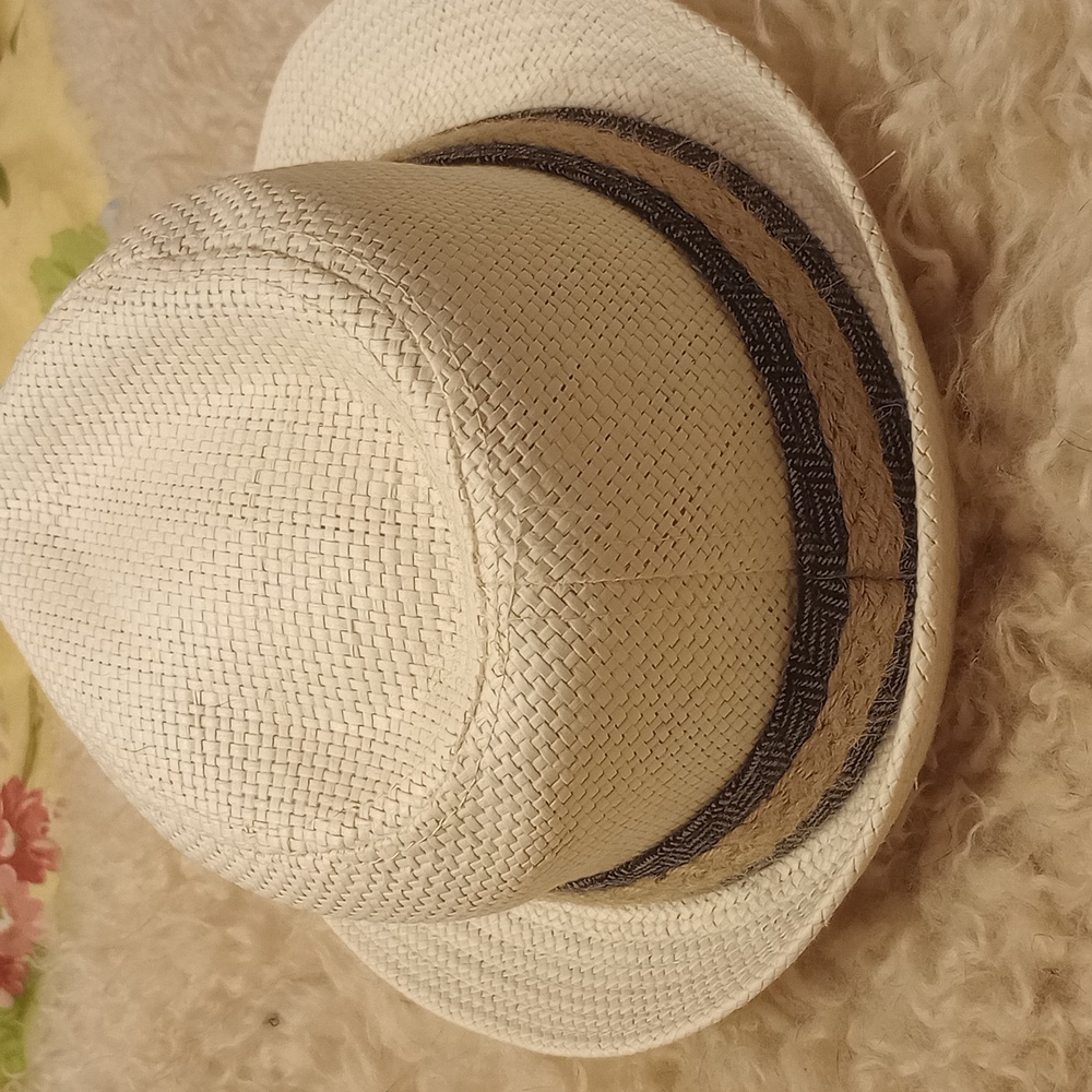 Panama Jack Woven Striped Hatband Fedora safari Hat XL- Worn 1X - Picture 4 of 7